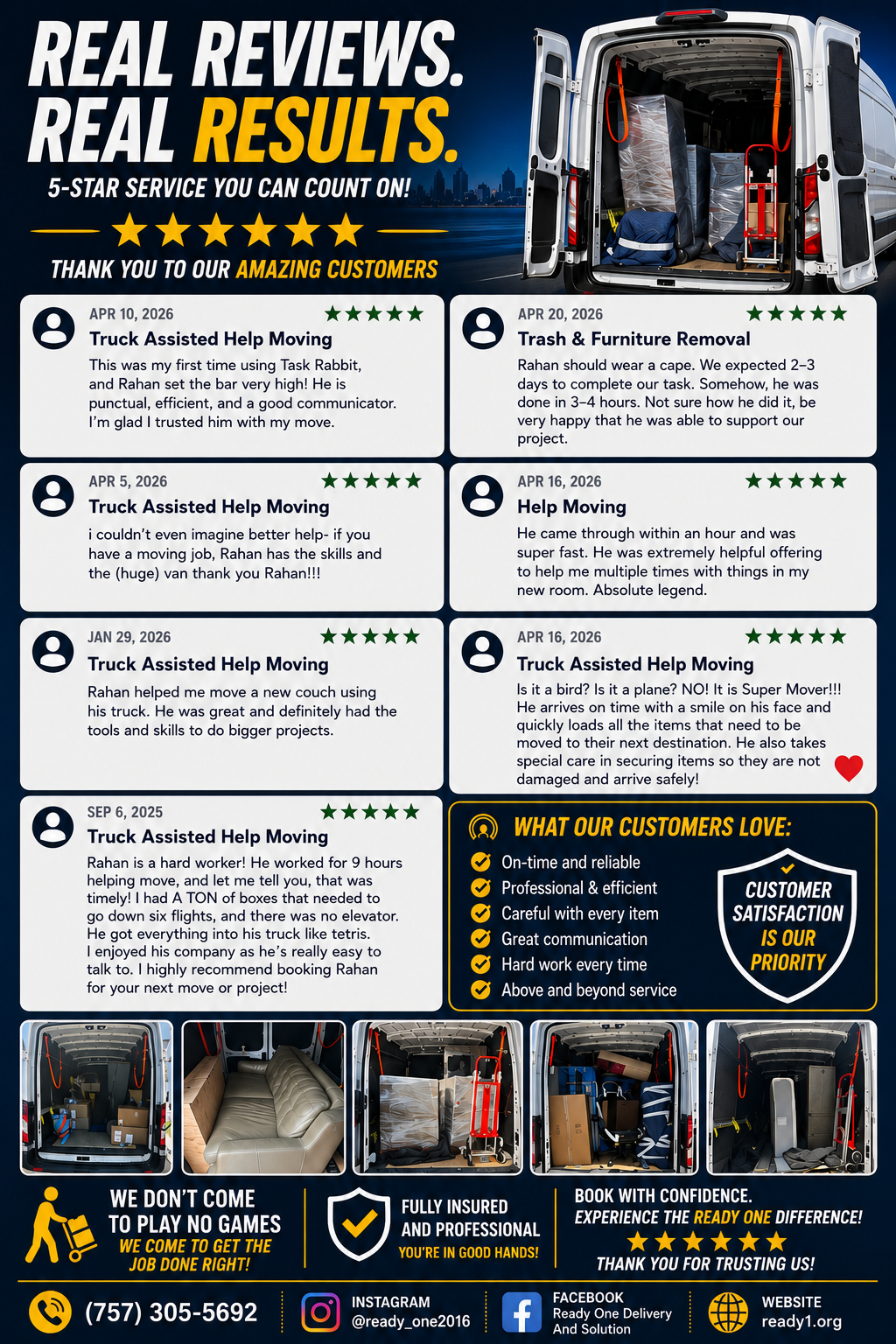 Ready One Delivery and Solutions customer reviews and real results